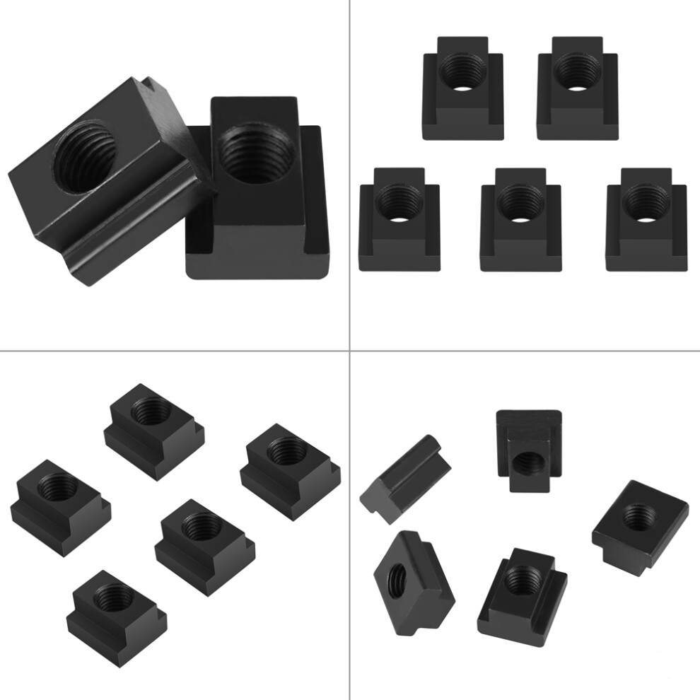 5 Pcs Black Oxide Finish T Slot Nuts M14 Threads Fit Into T Slots In Machine Tool Tables 9331324299315