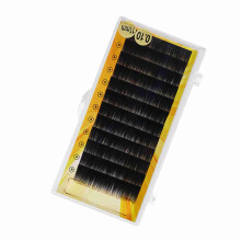Falsche Wimpernverlängerung für Augenbrauen, 12 Stück, 11 mm, Schwarz, wiederverwendbar, Kunststoffbox