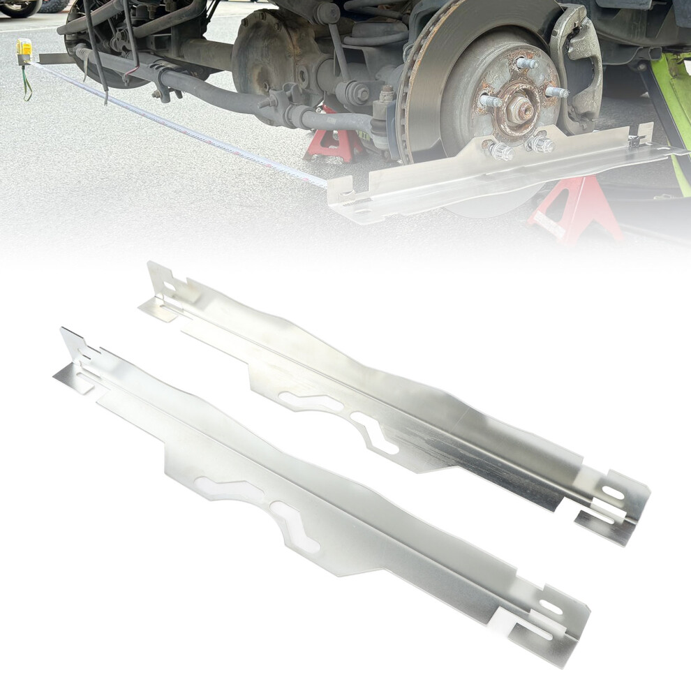 Stainless Steel Toe Alignment Tool Plates - Accurate Wheel Measurement For Car Truck Suv | With Hanging Holes, Vehicle Alignment Tool Silver 9394200238303