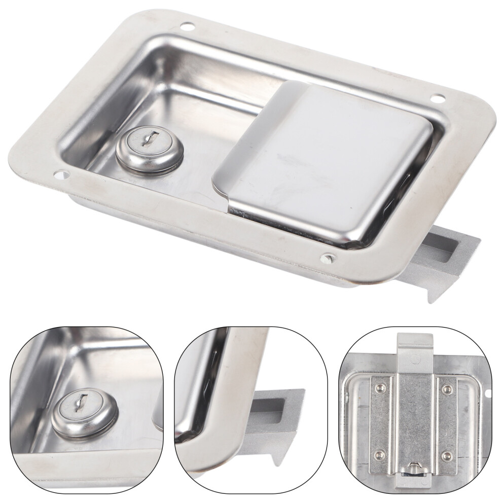 Weatherproof 304Stainless Steel Flush Mount Paddle Door Latch Lock For Rvs&Trailers-Includes 2Keys 9394200236279