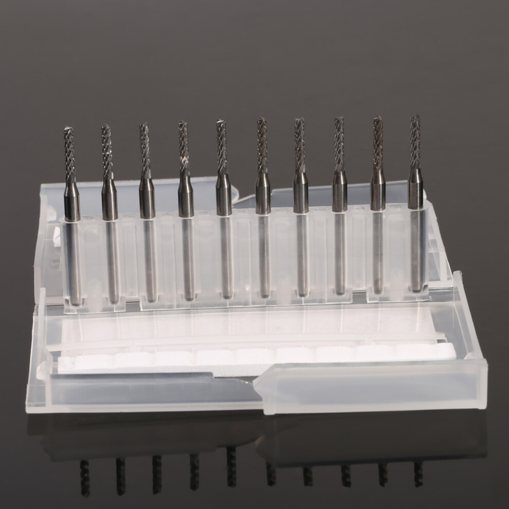 10Pcs 2Mm Carbide End Mill Bits For Cnc,Smt,Pcb Engraving&Carving Drills 9394200235593