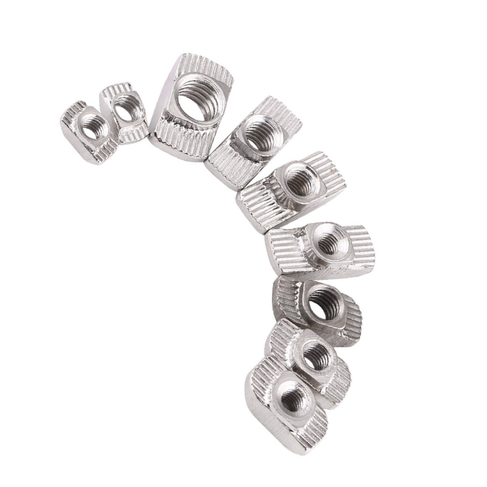 Nickel Plated T Slot Hammer Head Nut-M5*10*6 Carbon Steel Fastener 9394200236408