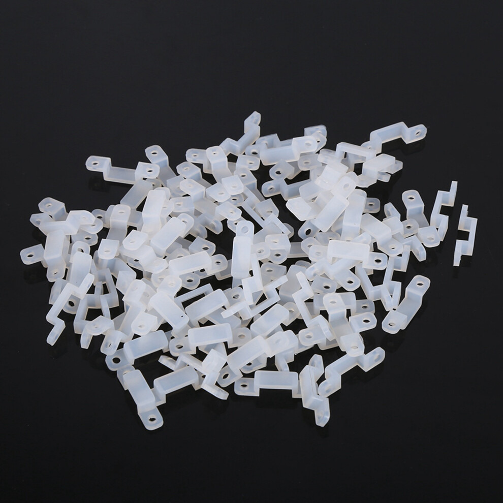 100Pcs 12Mm Silicone Holder Clips For 3528 5050 1210 Rgb Led Strip Lights-Secure Fixing Solution 9394200237146