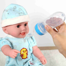 90ml Silicone Baby Bottle with Spoon-Blue Fresh Food Cereal Squeeze Feeder