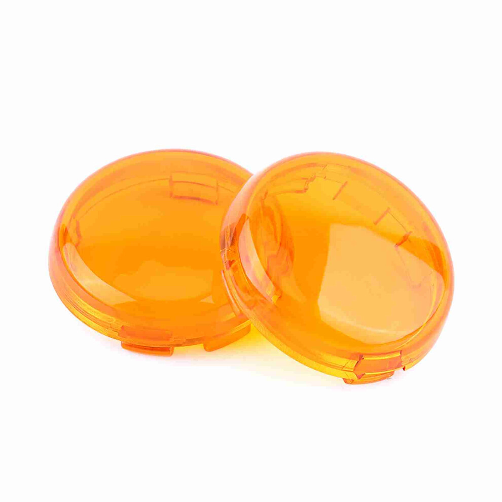 2Pcs Motorcycle Turn Signal Lens Cover For Dyna,Softail&Sportster Yellow/Light 9394200236729