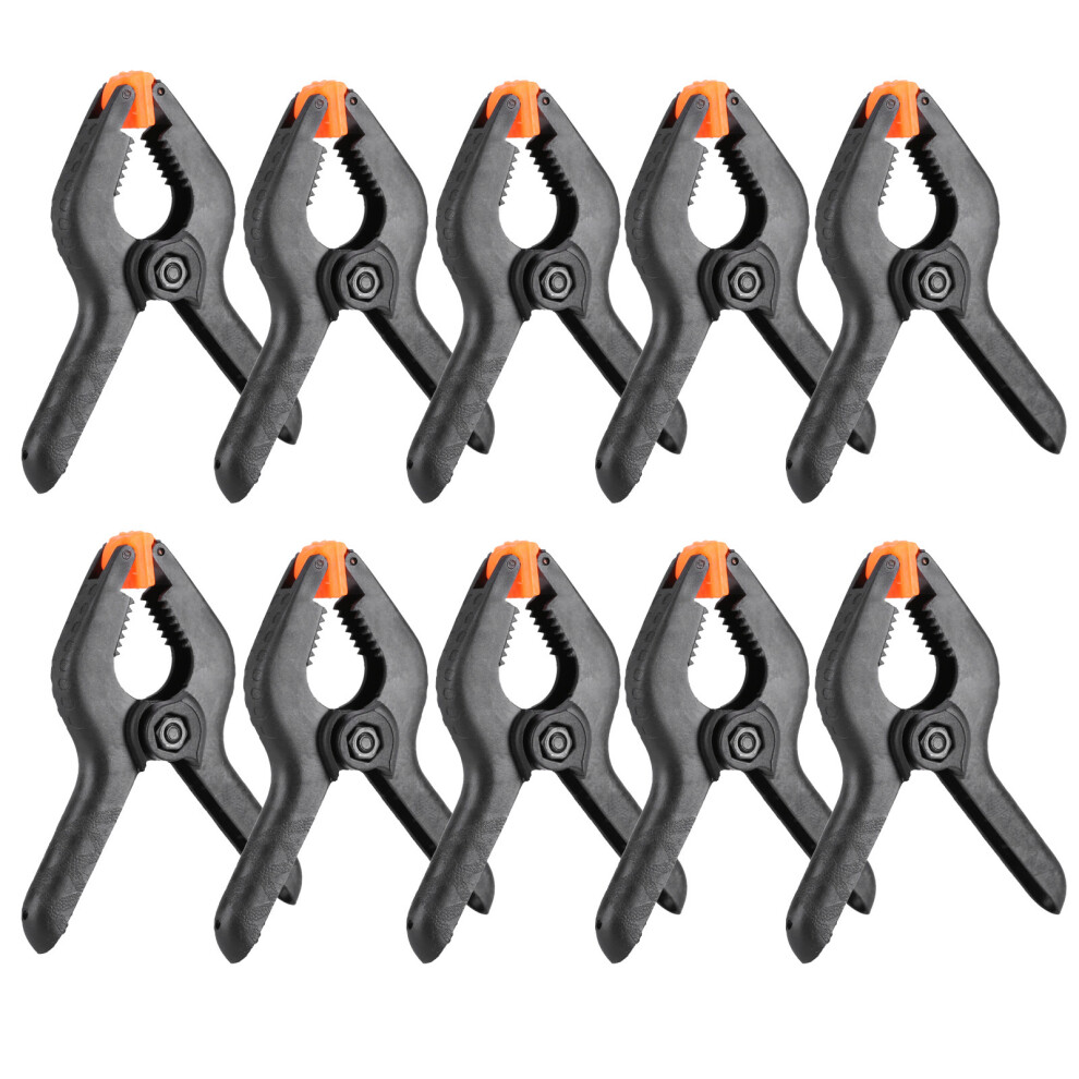 10Pcs 3Inch A Type Black Multifunctional Plastic Spring Clamp Clip Diy Woodworking Tool 3661324300374
