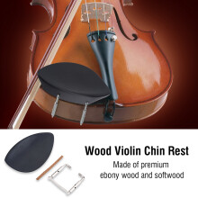 Ebony 4/4 Violin-Kinnhalter mit weichem Holzbefestigungsarm – Ergonomisches Design