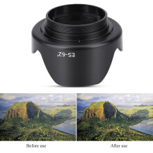 ES-62II Camera DSLR Lens Hood for Canon 50mm f/1.8 II with Lenses Cap