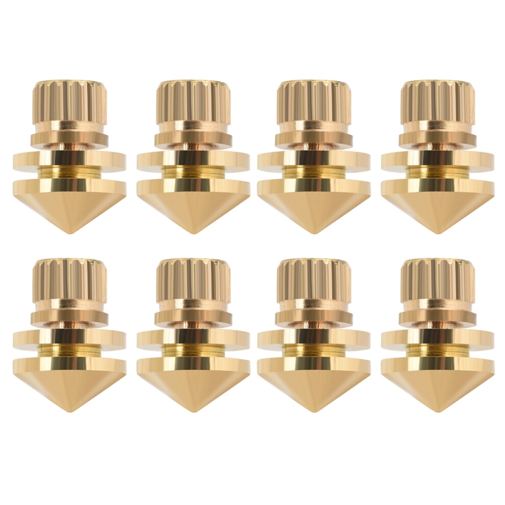 8 Pcs Copper Speaker Suspension Spikes Isolation Stands Foot Base Pad 8021324301743
