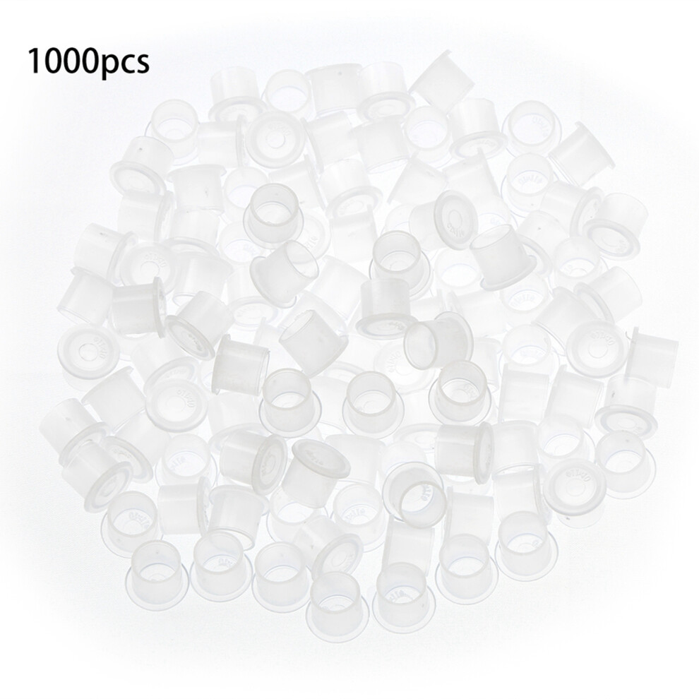 1000pcs Tattoo Microblading Pigment Ink Container Cup Tattoo Ink Holder Eyebrow Tattoo Kit 11mm