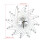 Silver Metal Diamond Decorated Wall Clock Home Office Room Modern Decor 5