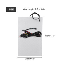 2pcs Universal Carbon Fiber Car Heated Seat Heater Pads Kit with Round Switch