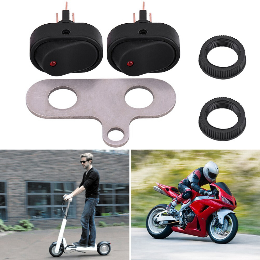 12V Motorcycle Scooter Led Headlight Headlamp On Off Switch With Indicator C Type Red 4931324304009