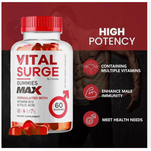 Vital.Surge Male Gummies, Testo Support Gummys Performance-60PCS 2