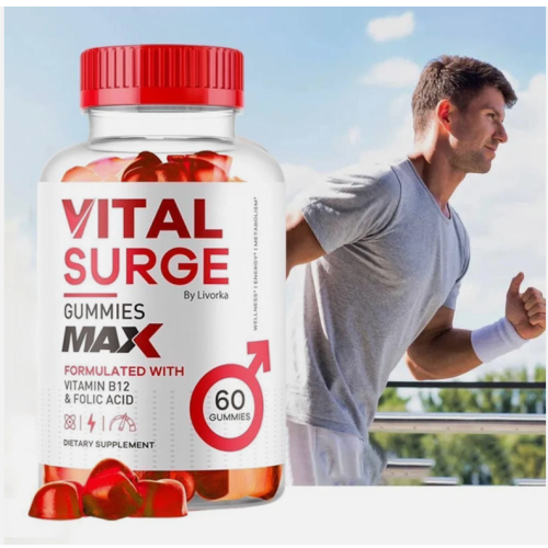 Vital.Surge Male Gummies, Testo Support Gummys Performance-60PCS
