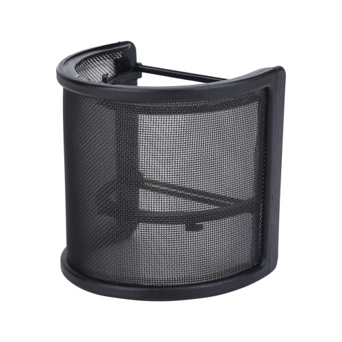 Mikrofon-Pop-Filter U-Form Windschutz aus Metallgitter für Studio-Mikrofone 45-65 mm 1
