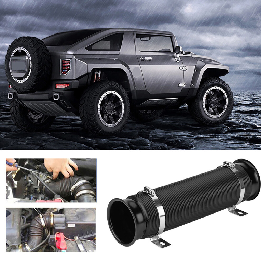76Mm 3Inch Universal Car Cold Air Intake Inlet Pipe Flexible Duct Tube Hose Kit Black 4991324305482