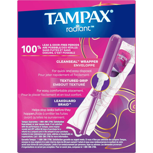 Tampax Radiant Tampons, Super Plus Absorbency 1