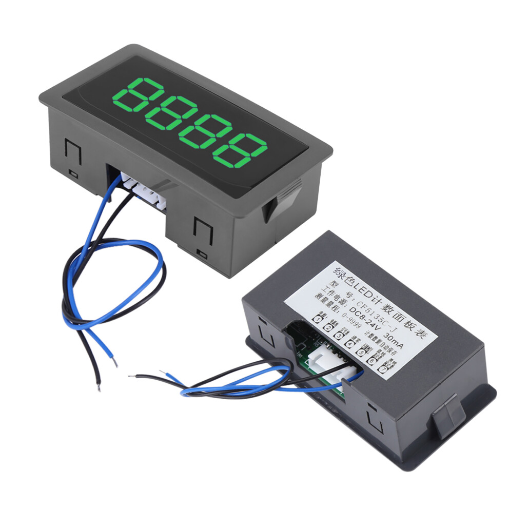 Dc Led Digital Display 4 Digit 0-9999 Up/Down Plus/Minus Panel Counter Meter Green 4951324305912
