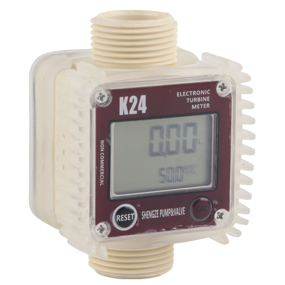1Pc K24 Turbine Digital Diesel Oil Fuel Flow Meter Gauge For Chemicals Liquid Water 9311324305971