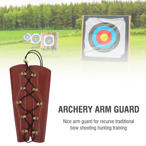 Durable Adjustable Archery Arm Guard Protection Tackle Accessory for Hunting Shooting(Brown) 1