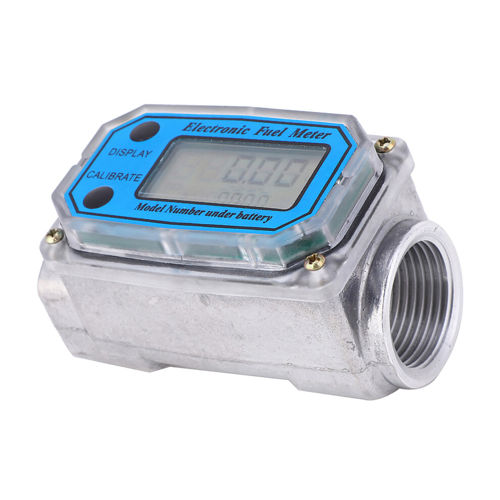 Mini Digital Turbine Flowmeter Diesel Fuel Flow Meter 10Â200L 1" Npt 7611324305981