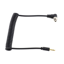 2,5 mm auf männliches Flash-PC-Synchronkabel mit Verriegelung, 100 cm gewickeltes Kabel