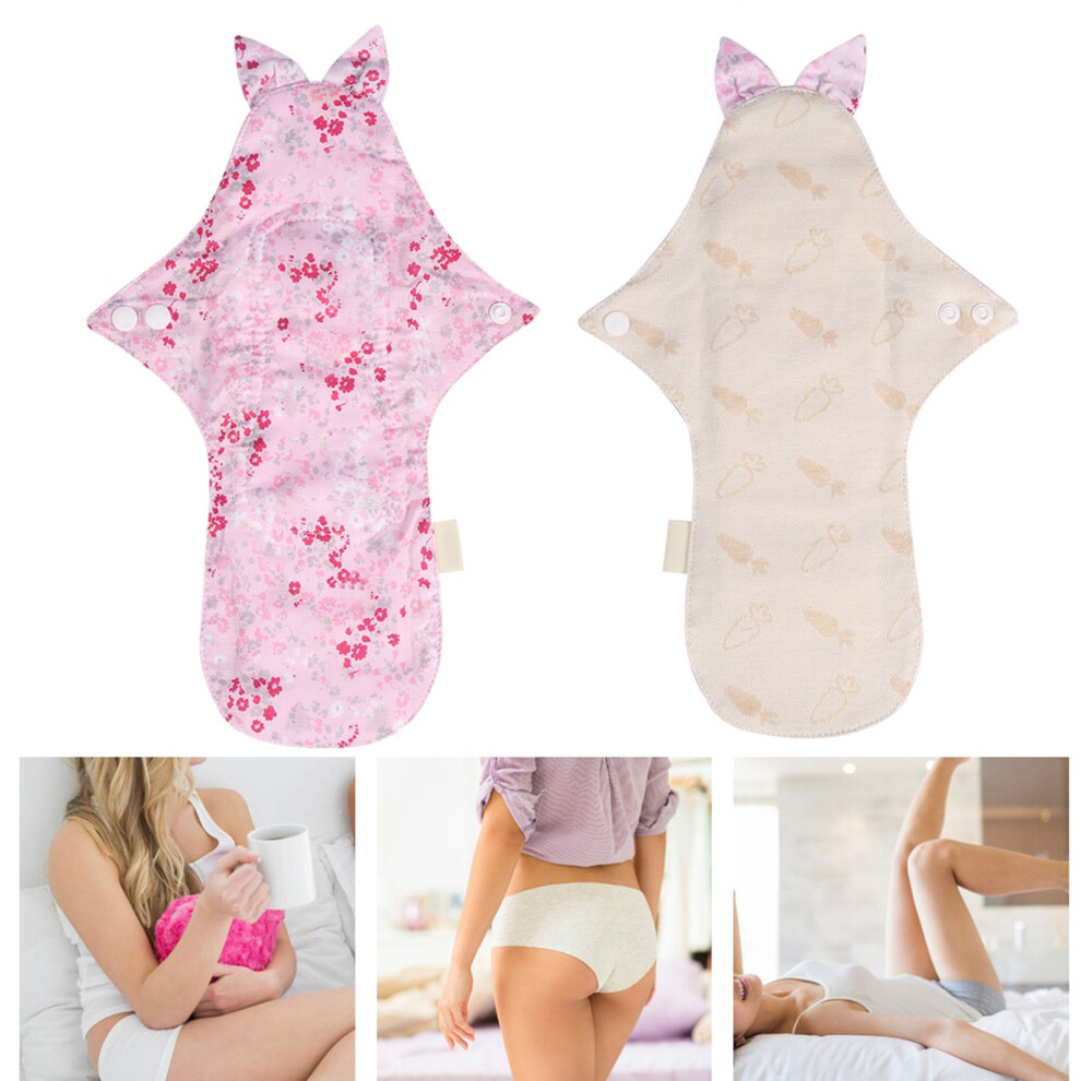 280mm Washable Organic Cotton Menstrual Pad Day&Night Panty Liner Sanitary Cloth #3