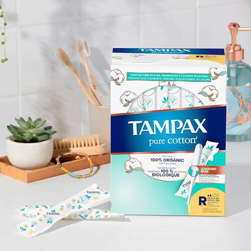 Tampax Pure Cotton Tampons, Unscented, 24 Count 2