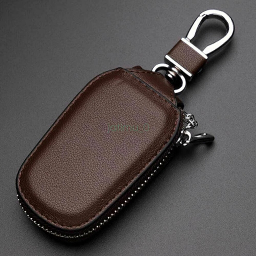 (Coffee) Car Key Holder Case Pu Leather Key Chain Wallet Cover Fobs Apply To All Cars Hot 6963793930586