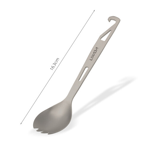 Titanium-Spork mit Flaschenöffner – Leichter Camping-Geschirrspatel, 16,3 cm 1