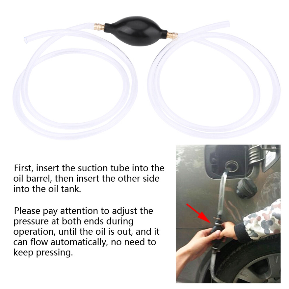 Fuel Primer Hand Siphon Pump Gas Petrol Diesel Liquid Water Transfer Hose 8001324309819