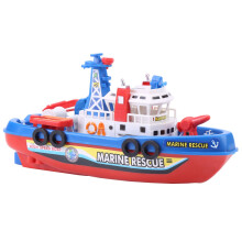 Children Kids Fireboat Toy Water Spraying Ship Model with Sound & Flash Light