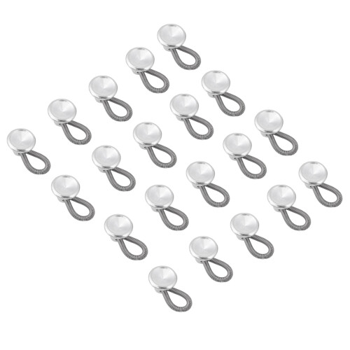 20pcs Flexible Spring Waist Extending Buttons Collar Expanders for Shirt Collar Jeans 1