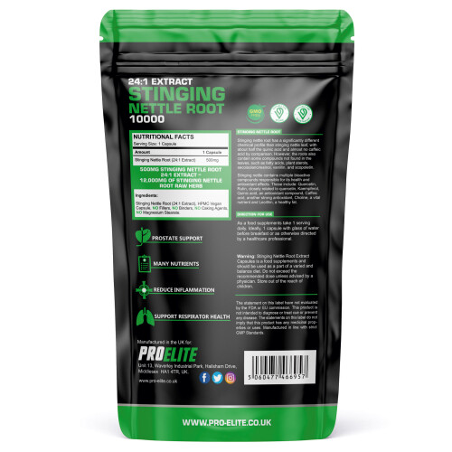 (180 Capsules) Stinging Nettle Root Extract Capsules 12,000mg 2