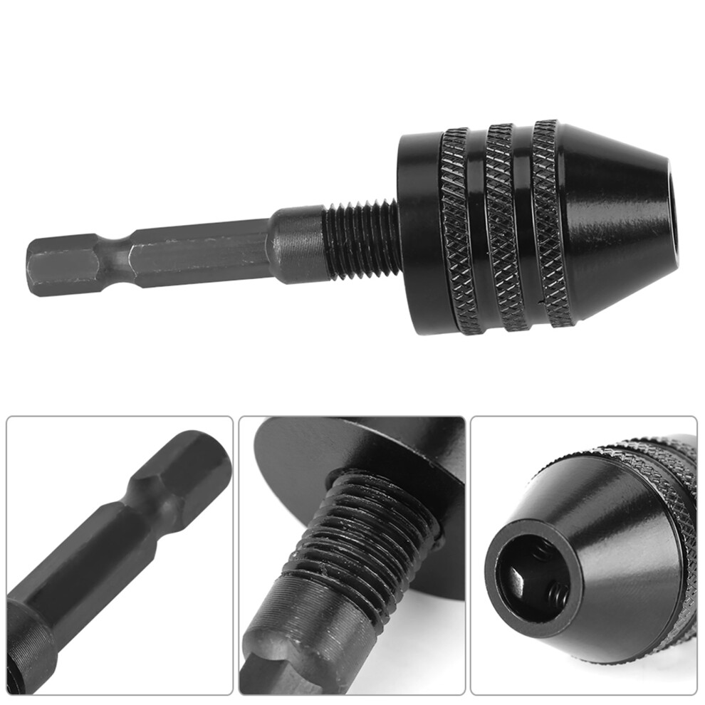 1/4In Hex Shank Keyless Chuck Collet Adapter Capacity 0.8Â8Mm For Electric Screwdriver Drill 4931324312936