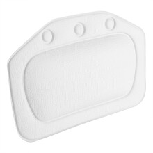 Weiches SchaumSpa-Badekissen mit Saugnäpfen – 21x31cm, Weiß