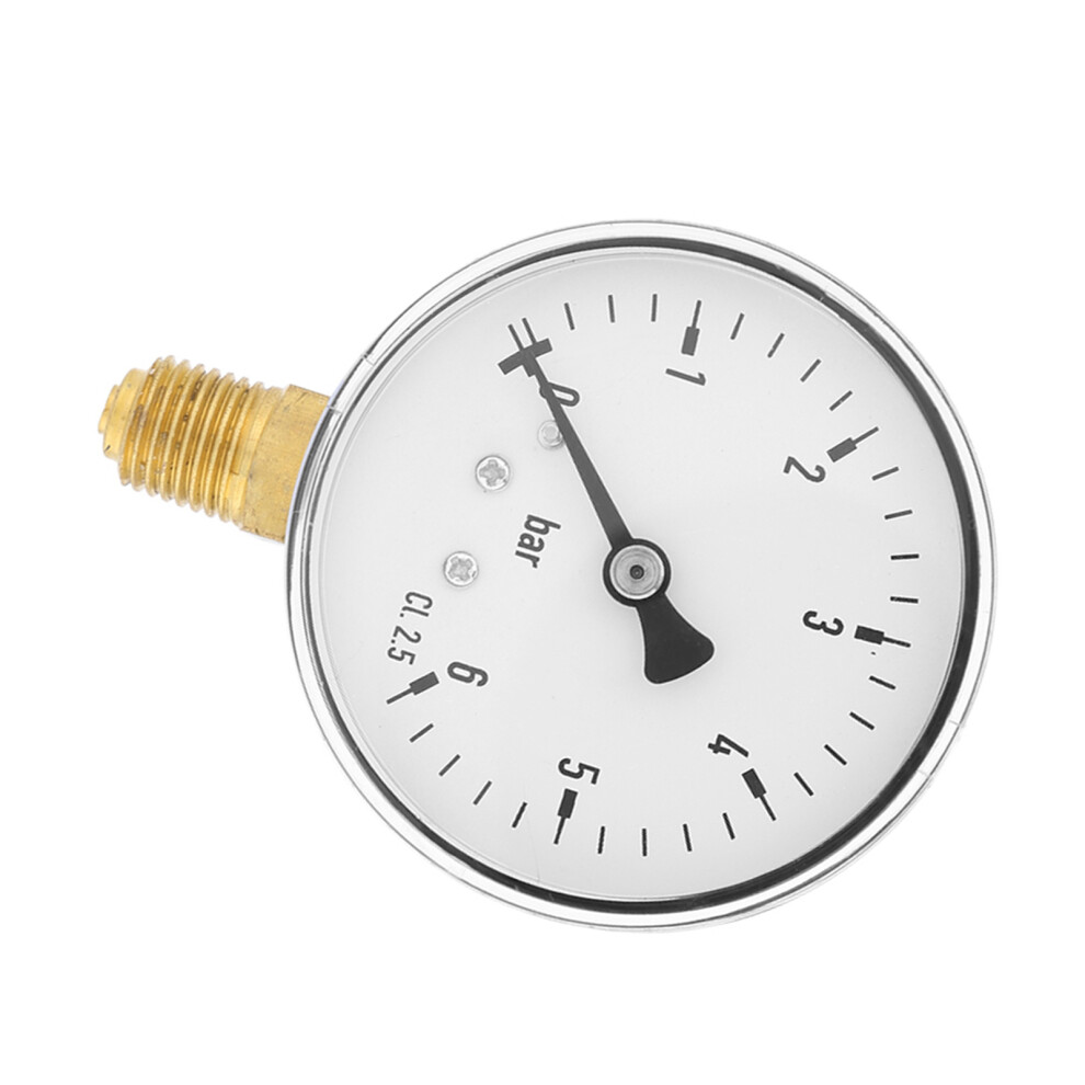 1/4" Npt Air Hydraulic Pressure Gauge 0-6 Bar Side Mount Manometer 3611324314512