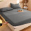 Imperial Rooms (Double Cotton Fitted Sheet) 2-Pack Grey Fitted Bed Sheets Single Double King 5