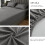 Imperial Rooms (Double Cotton Fitted Sheet) 2-Pack Grey Fitted Bed Sheets Single Double King 6