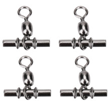 20pcs set Durable T Shape Cross line Crane Fishing Swivels Connectors Accessories (2/0# )