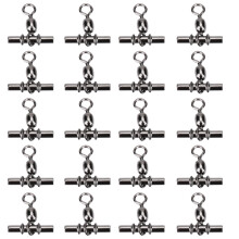 20pcs set Durable T Shape Cross line Crane Fishing Swivels Connectors Accessories (3#)