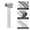 40mm Stainless Steel Flat Pressure Roller Wallpaper Apply DIY Hand Roller Plate Tool 4