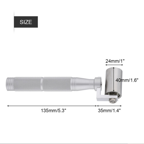 40mm Stainless Steel Flat Pressure Roller Wallpaper Apply DIY Hand Roller Plate Tool 1