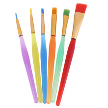 6er Set bunter Nylon-Gwießer für Wasserfarben für Kinder, 13-15,5 cm