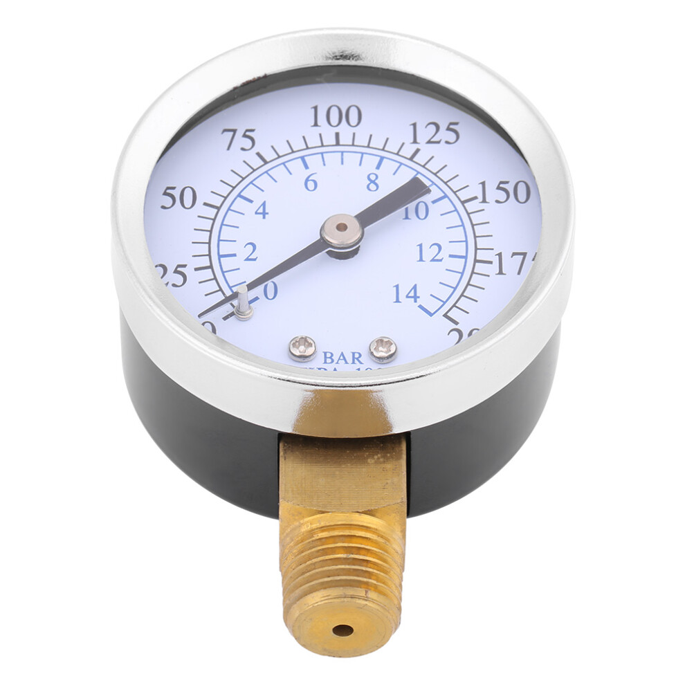 Air Compressor Pressure / Hydraulic Gauge 1/4"Npt 0-200Psi 0-14Bar Manometer 9401324317255