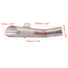 Stainless Steel Universal Motorcycle Motocross Exhaust Muffler Pipe Tip Titanium Color