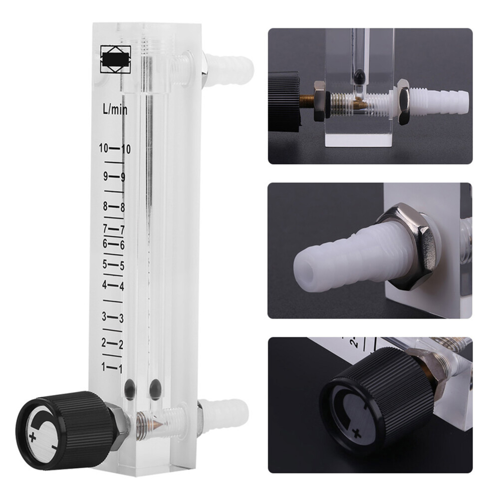LZQâ7 Flowmeter 1â10LPM Flow Meter with Control Valve for Oxygen/Air/Gas