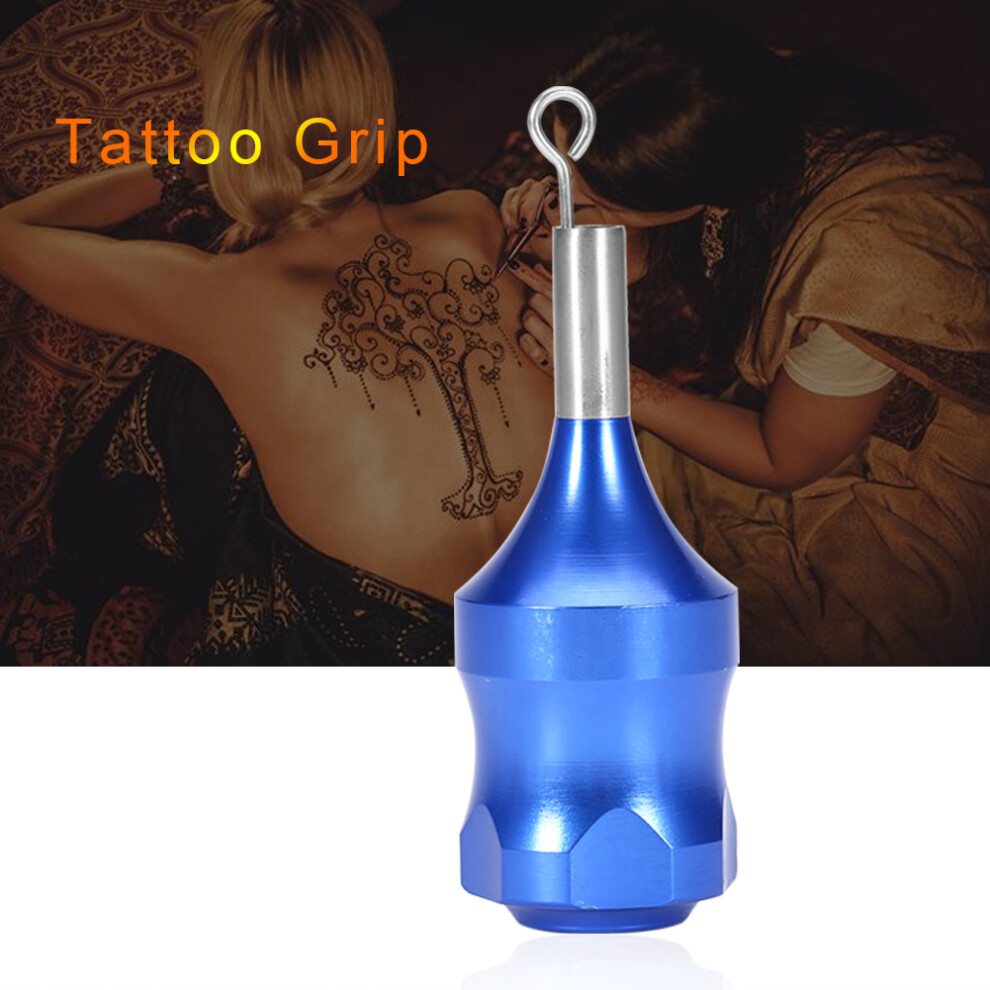 Blue Aluminium Alloy Tattoo Cartridge Knurled Grip Tube Tattoo Machine Gun Handle Grip