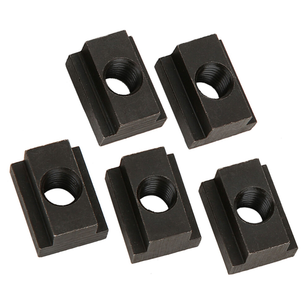 5 Pcs Black Oxide Finish T Slot Nuts M12 Threads Fit Into T Slots In Machine Tool Tables 5011324322698